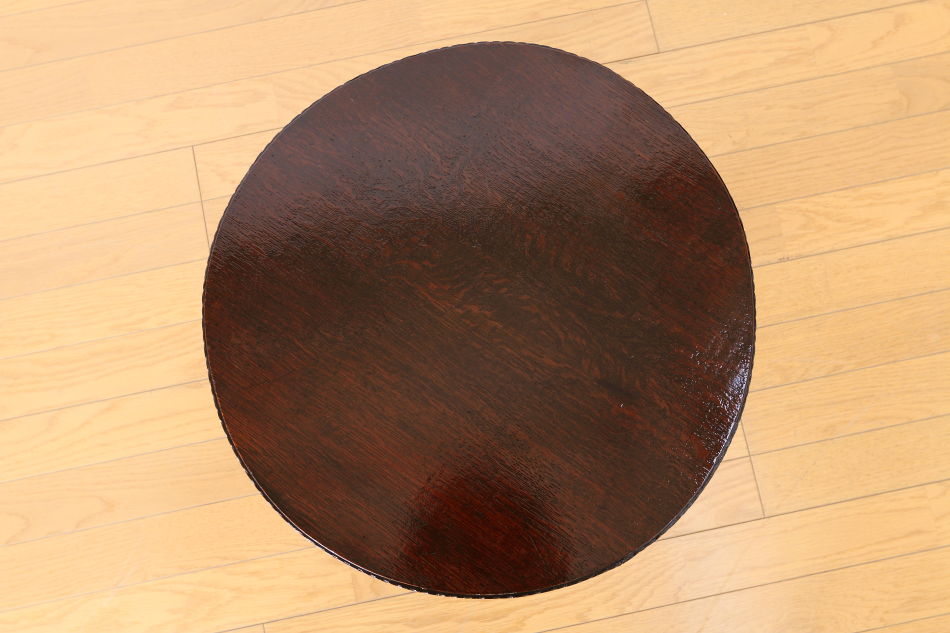 イングランドオーク ラウンドフォルム ツイスト コーヒーテーブル