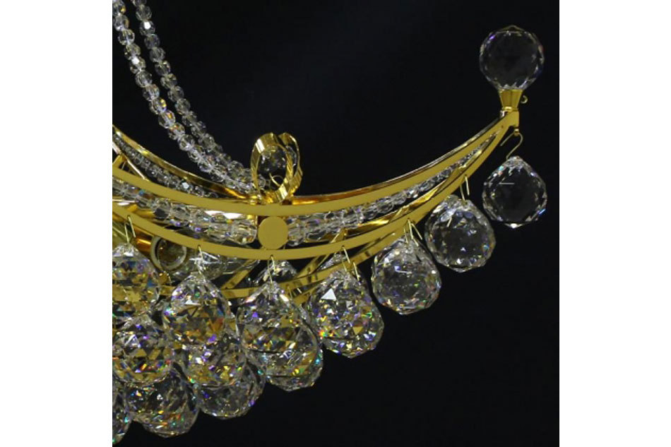 アスフォーASFOURクリスタル カットボール シーリングシャンデリア(6灯)