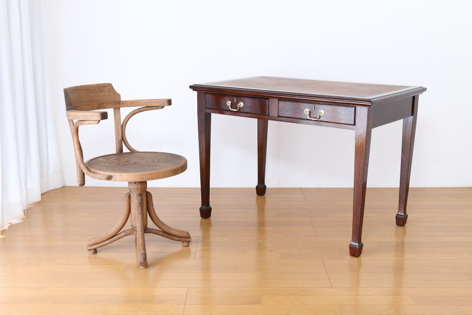 Partridge & Cooper Ltd. エドワーディアン オーク ライブラリーテーブル