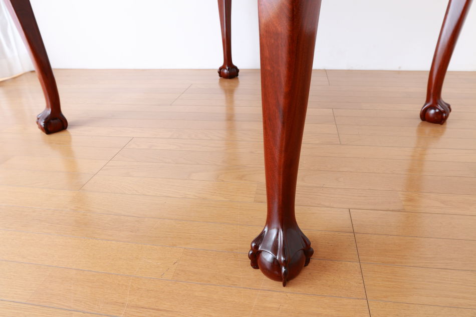 クオリティマホガニー チッペンデールスタイル ドローリーフテーブル