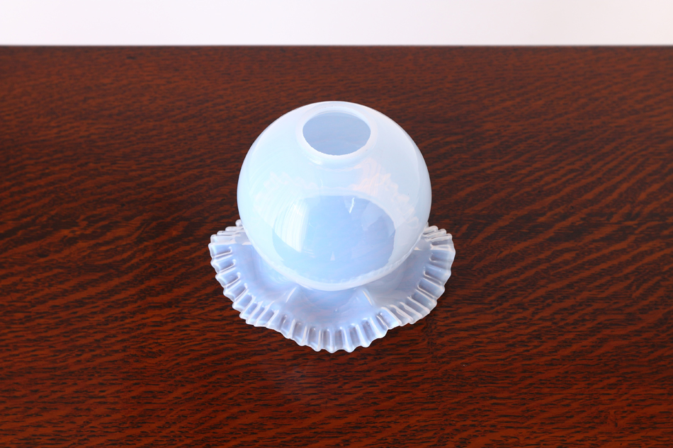 オパールセントガラス フリル ランプシェード